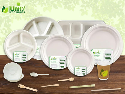 180ml 50 Bagasse Bowls | Eco-Friendly Disposable | Party Use180MLBGBOWL501 4
