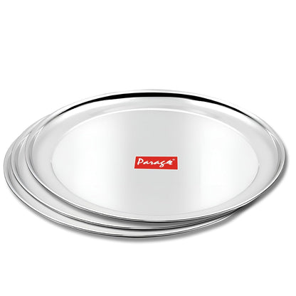 3pc Stainless Steel Raj Bhog Plate | 9in Heavy Gauge3PCRB9PL1 1