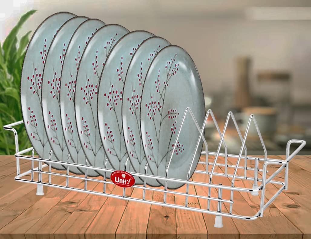 Stainless Steel Plate Rack - 10-Section Kitchen Utensil & Plate Stand, SilverTRIPLATESTAND101 2