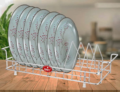 Stainless Steel Plate Rack - 10-Section Kitchen Utensil & Plate Stand, SilverTRIPLATESTAND101 2