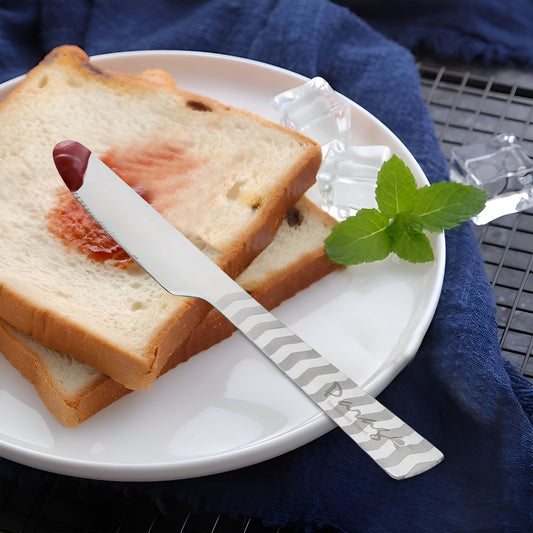 6 Pcs Stainless Steel Butter Knives - 20.5 cm, Dessert Knife Set, Silver