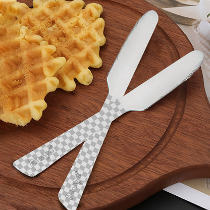 6 Pcs Stainless Steel Dinner Knives - 21 cm, Premium Butter Knife Set, Silver