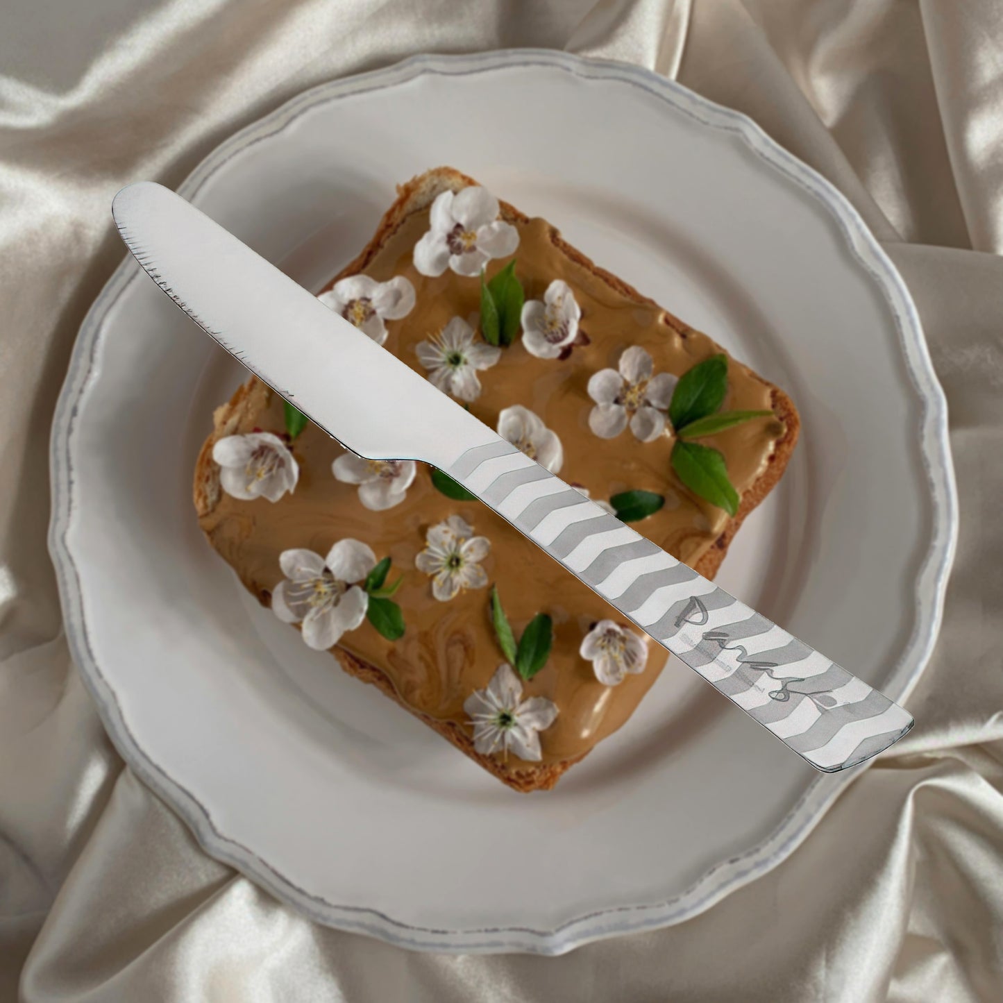 6 Pcs Stainless Steel Butter Knives - 20.5 cm, Dessert Knife Set, Silver