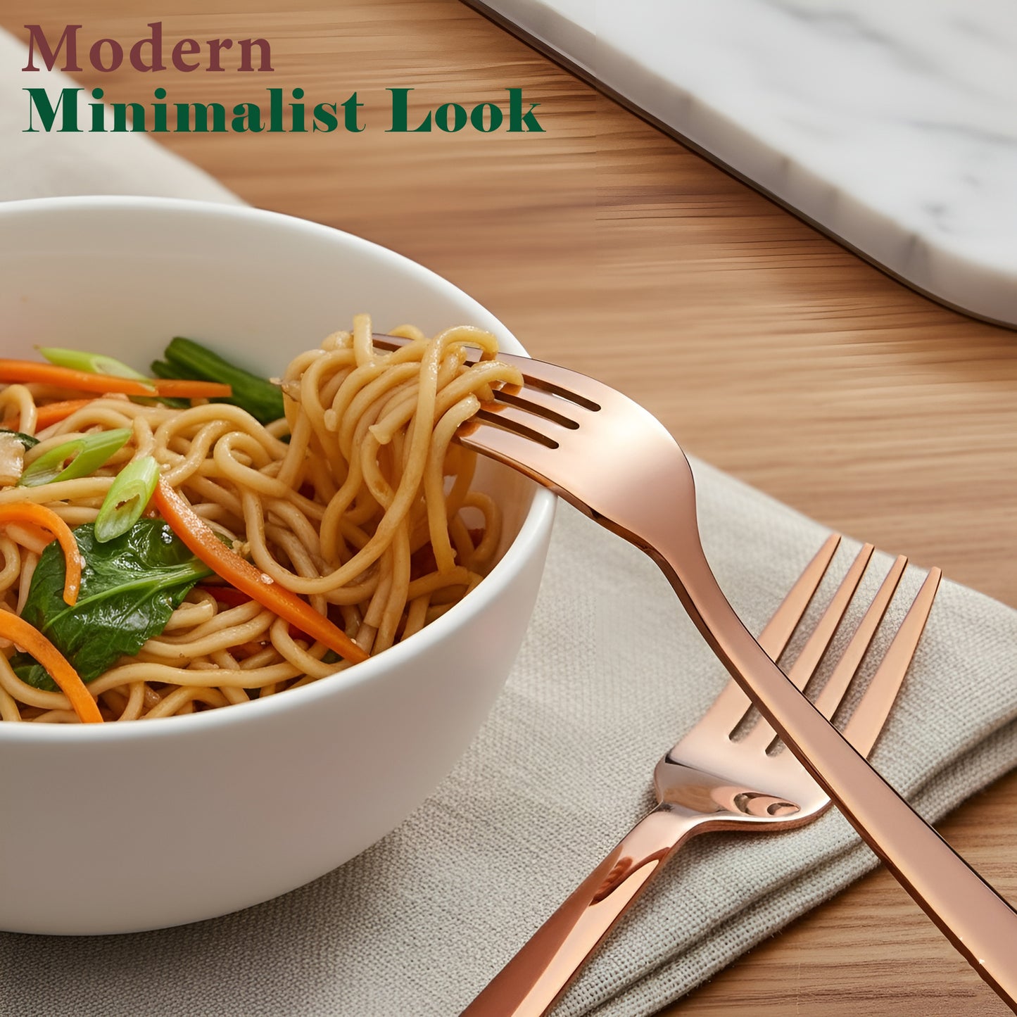 Table Fork Set | 16cm, 6 piece | Stainless Steel | Rose Gold