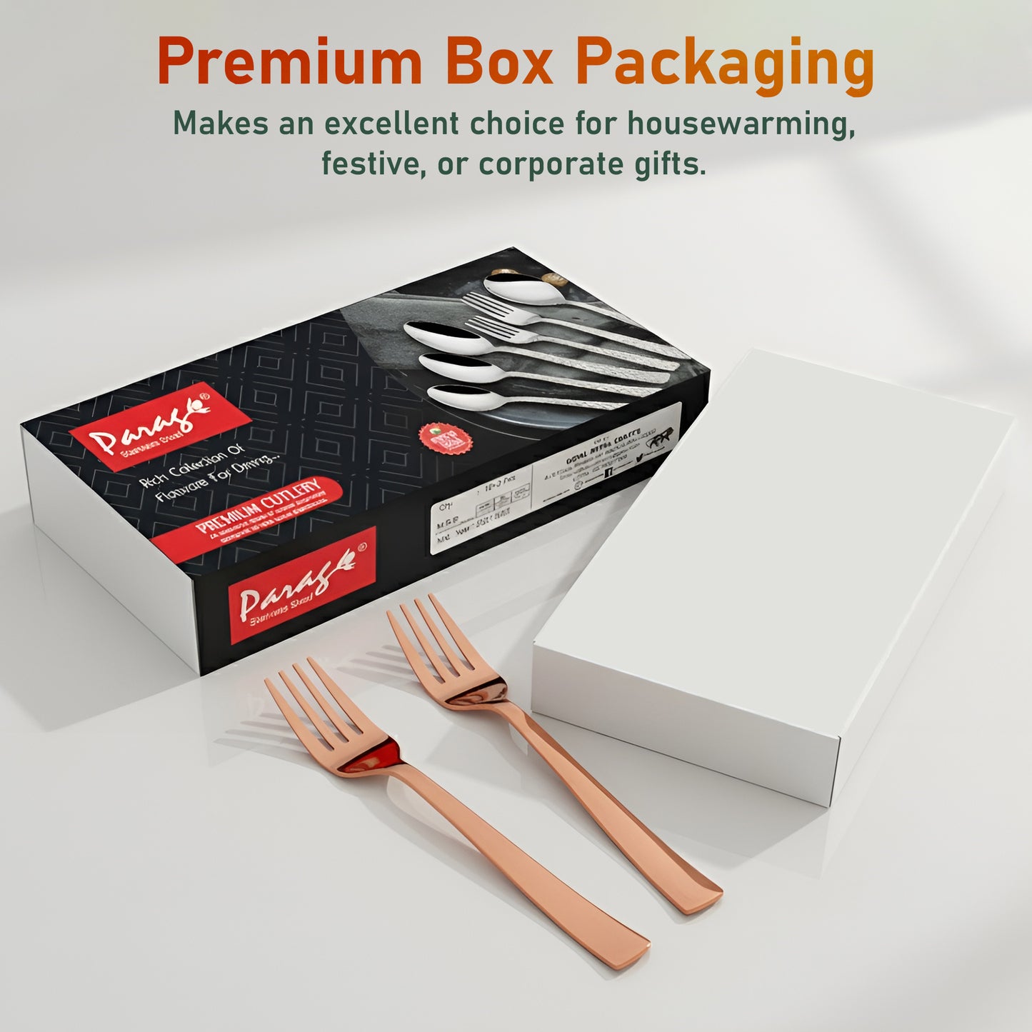 Table Fork Set | 16cm, 6 piece | Stainless Steel | Rose Gold