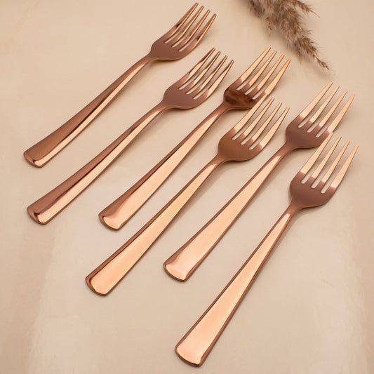 Cutlery Set | 18.5cm, 6 piece | Stainless Steel | Rose Gold