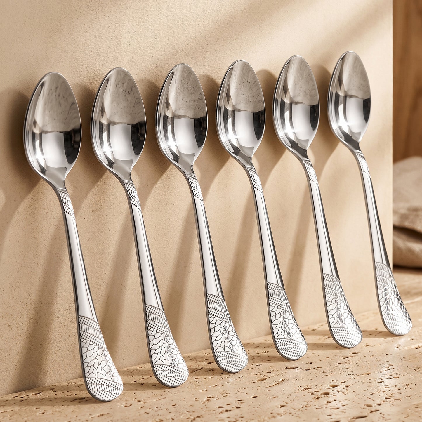 Dinner Spoon Set | 16cm, 6 piece | Stainless Steel | Silver | Imperial Design