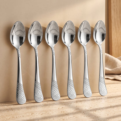 Dinner Spoon Set | 18cm, 6 pcs | Stainless Steel | Silver | Imperial Design