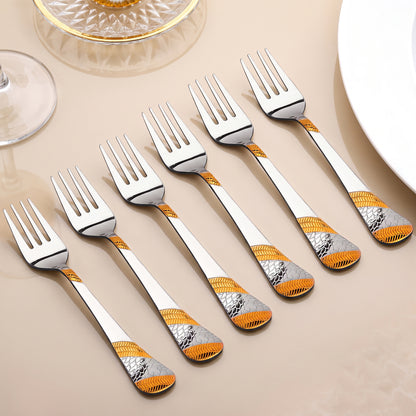 Cutlery Set | 16cm, 6 piece | Stainless Steel | Gold | Imperial Design