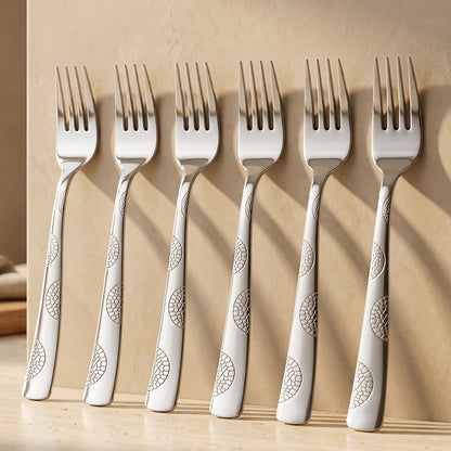 Cutlery Set | 16 cm, 6 piece | Stainless Steel | Silver | Moonpress Design