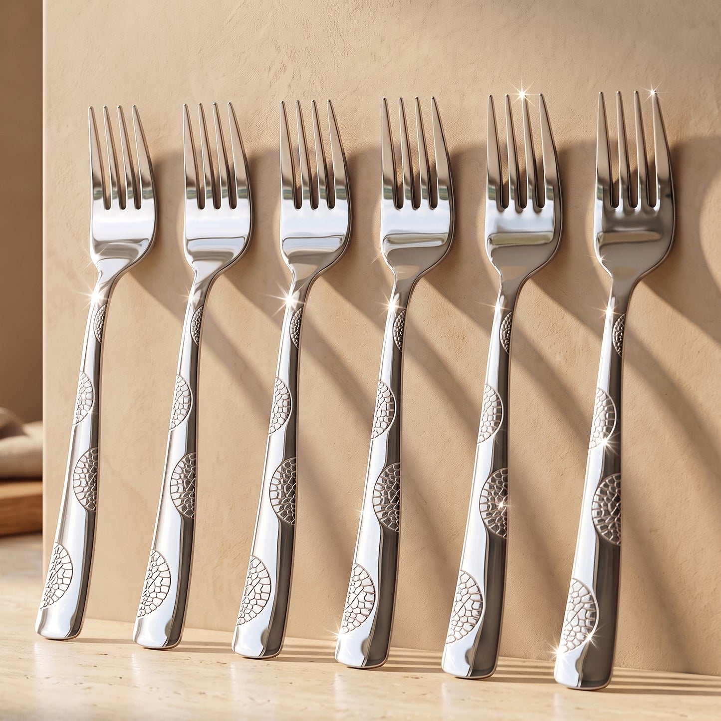 Cutlery Set | 19 cm, 6 pieces | Stainless Steel | Silver | Moonpress Design