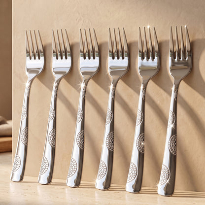 Cutlery Set | 19 cm, 6 pieces | Stainless Steel | Silver | Moonpress Design