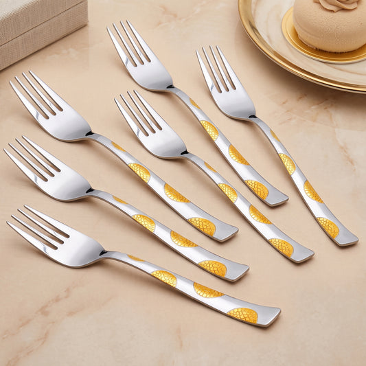 Cutlery Set | 16 cm, 6 piece | Stainless Steel | Gold | Moonpress Design