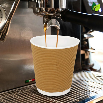 25 Ripple Paper Cups | 250ml Non-Slip | Coffee & Drinks25PRGLASS250ML1 4