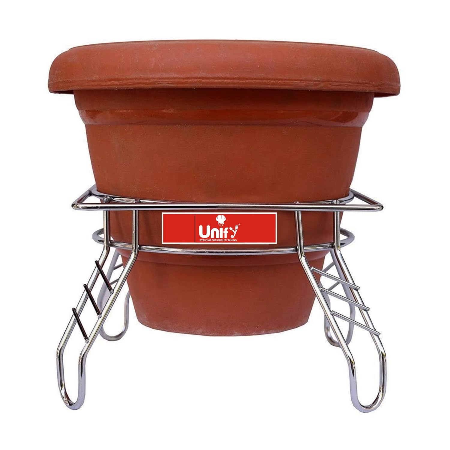 Stainless Steel Matka Stand | Heavy-Duty Pot Stand & Kitchen Organizer Chrome MATKASTAND 4