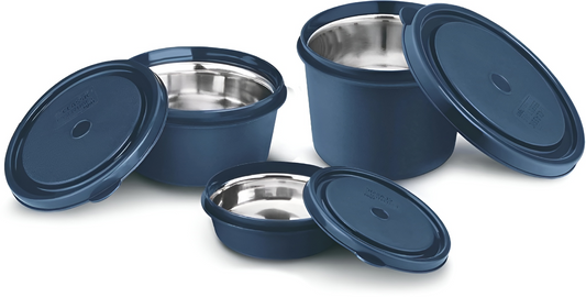 Storage Container | 600ml, 400ml | Stainless Steel | Blue