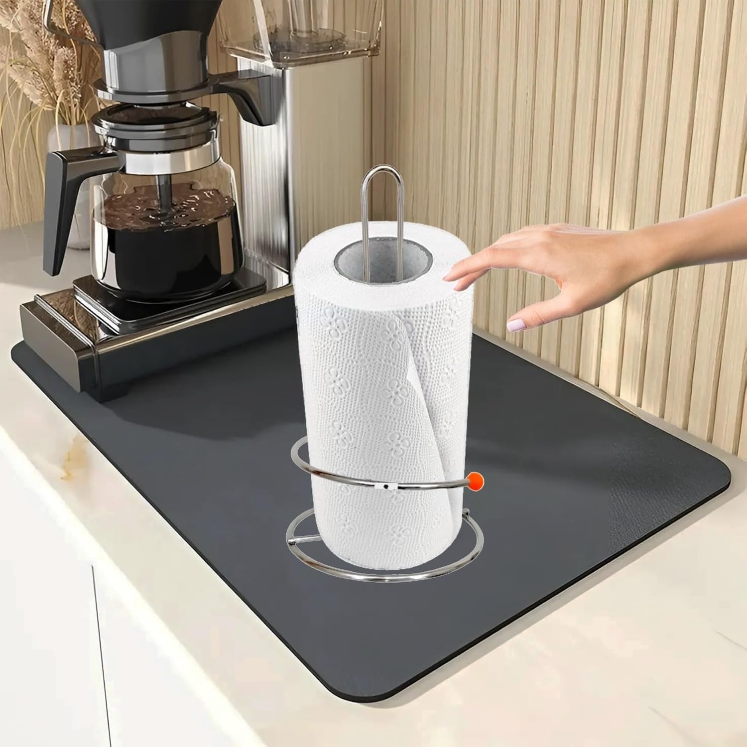 1 Pc Kitchen Napkin & Paper Towel Holder | Chrome Finish, Multipurpose Tissue Roll Stand for Kitchen & Dining, Set of 1