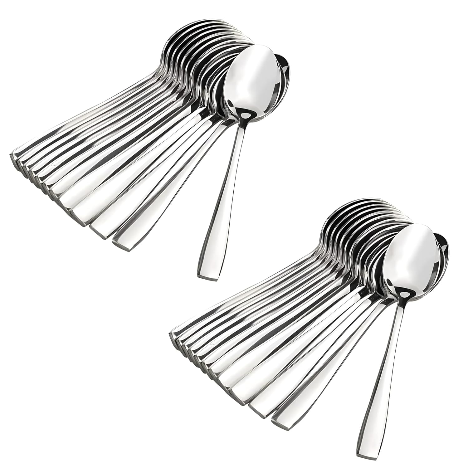 24-Piece Stainless Steel Dinner Spoon Set, 16 cm Mirror Polished Silverware for Home & Kitchen 24PARAGIMPBABY 1