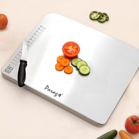 Chopping Board | 35.5x31cm | Stainless Steel | Silver | L-Shape