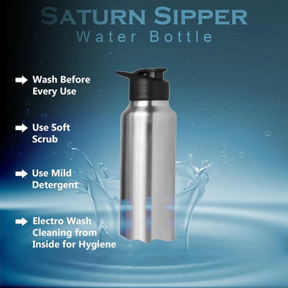 4pc Stainless Steel Sipper Bottles | 1L Saturn Silver4SATURNSIP1 2
