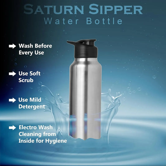4 Pcs Saturn Stainless Steel Sipper Bottles | 950 ml | Silver