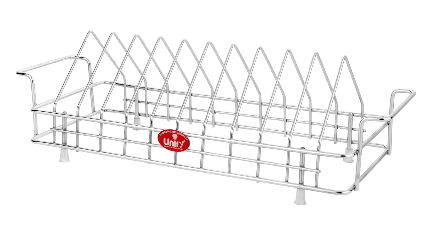 Stainless Steel Plate Rack - 10-Section Kitchen Utensil & Plate Stand, SilverTRIPLATESTAND101 1
