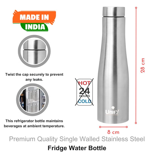 4 Pcs Stainless Steel Water Bottle 950 ml | Leak-Proof, Rust-Free, BPA-Free | School, Gym, Travel