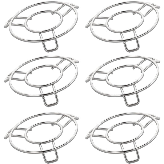6-Piece Stainless Steel Trivet Set | Hot Pot Mat & Cooker Stand | Kitchen & Dining Use PO6RINGE6 1