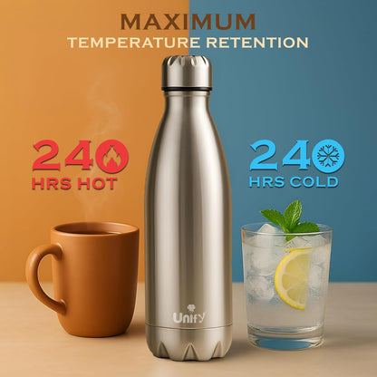 Thermosteel Hot & Cold Water Bottle 1000ml | 304 SS Vacuum Flask, 24 Hrs Hot & Cold, Leak & Rust Proof THERMO1000ML 4