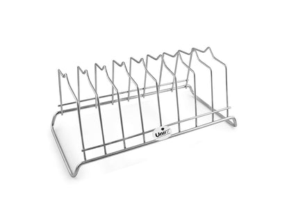 Stainless Steel Plate Rack for Kitchen | 8 Section Utensil & Dish Stand Silver PLATESTAND8 1