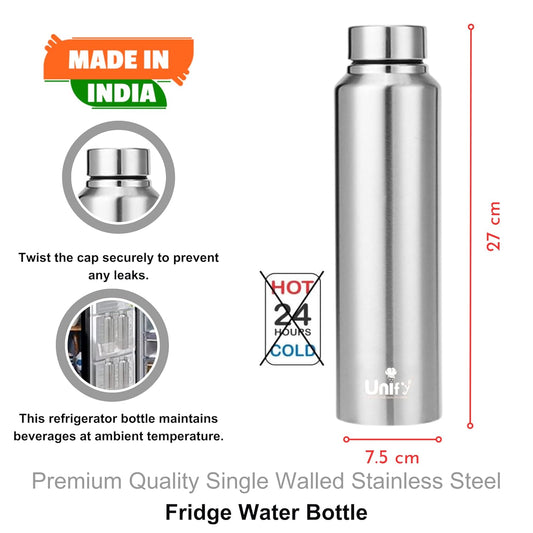 Saturn Stainless Steel Water Bottle 950 ml | Leak-Proof, Rust-Free, BPA-Free | School, Gym, Travel