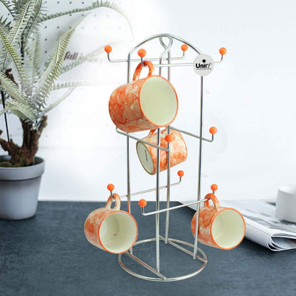 Stainless Steel Cup Stand for 12 Cups | Heavy-Duty Free Standing Holder Silver CUPSTAND2 2