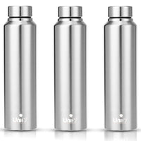 Water Bottle | 950ml, 3 piece | Stainless Steel | Silver | Saturn