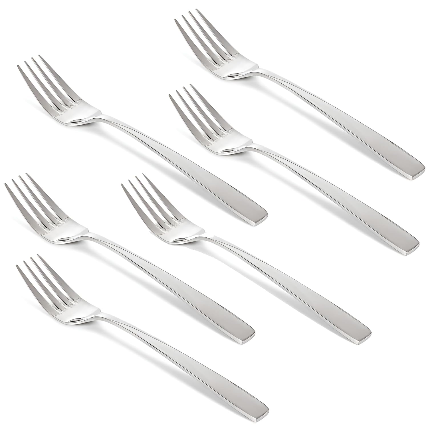 6-Piece Stainless Steel Table Fork Set | Fruit & Dining Forks, 18 cm, Silver FORKIMP6 1