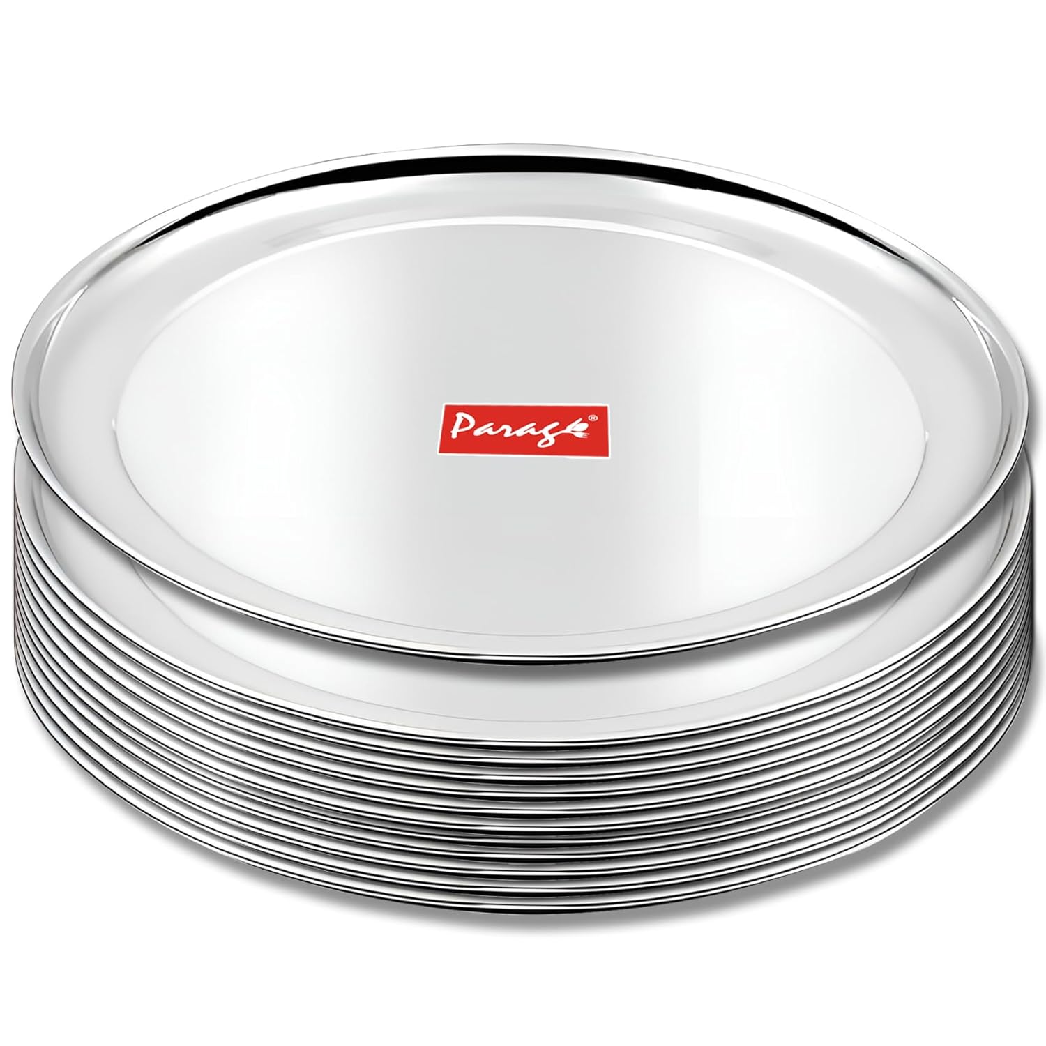 12pc Stainless Steel Raj Bhog Plate | 9in Heavy Gauge | Silver12PCRB9PL1 1
