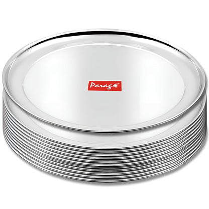 12pc Stainless Steel Raj Bhog Plate | 9in Heavy Gauge | Silver12PCRB9PL1 1