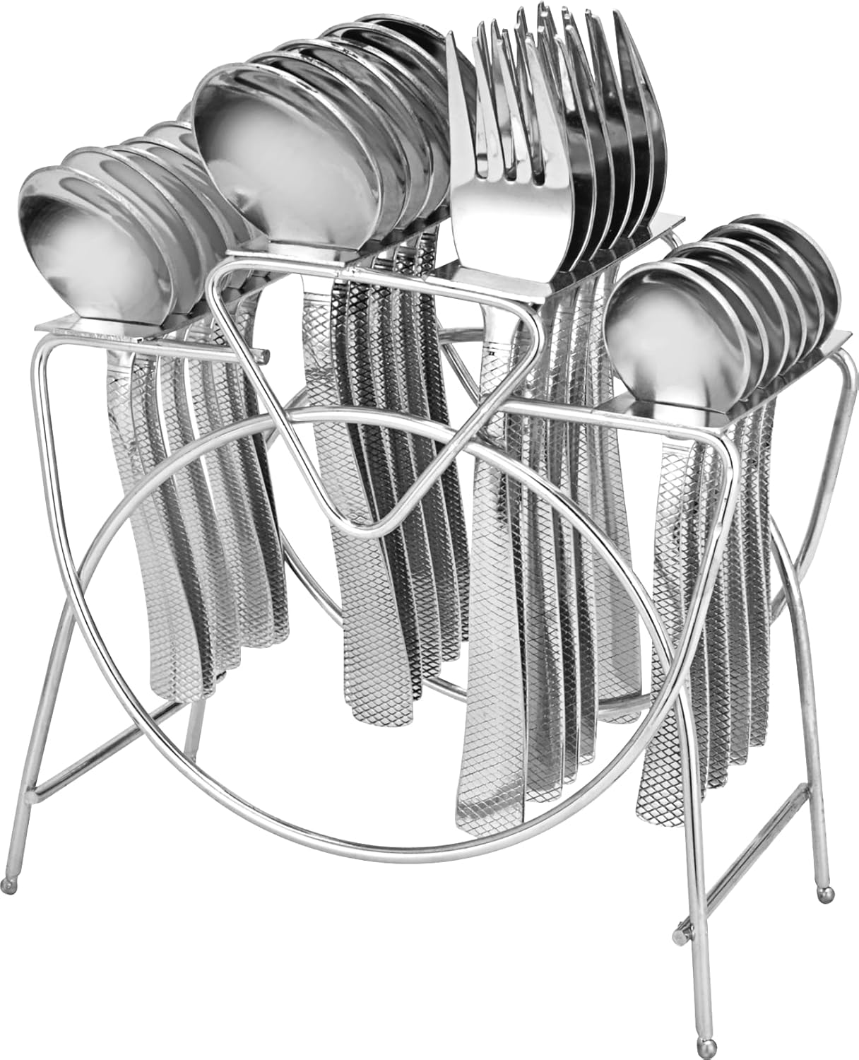 2 Pcs Stainless Steel Cutlery Stand Combo | Spoon Holder for Dining Table (Square) 2ARTICSTAND 4