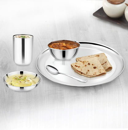 9 Pcs Stainless Steel Heavy Gauge Glass Set - 300ml Scratch Resistant Water & Juice Glasses, Silver9PCAPGLPL1 4