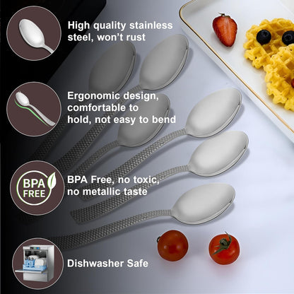 12 Pcs Stainless Steel Dinner Spoon Set with Mirror Finish for Home & Kitchen DS1113ZIG 3