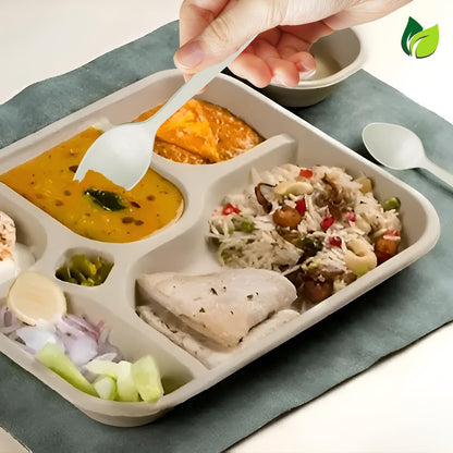 50pc Biodegradable Cornstarch Spoons | Eco-Friendly | PartyCPSPOON501 4