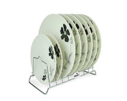 Stainless Steel Plate Rack for Kitchen | 8 Section Utensil & Dish Stand Silver PLATESTAND8 4