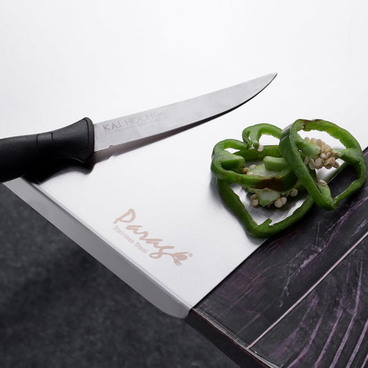 Stainless Steel Countertop Chopping Board - L-Shape, Medium 35.5x31 cm, Heavy Duty