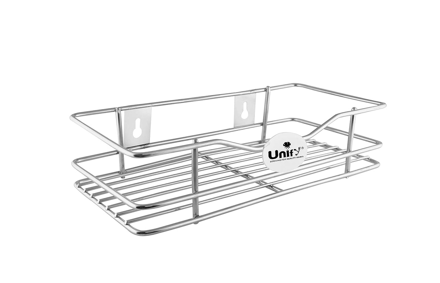 Stainless Steel Multipurpose Storage Rack | Bathroom & Kitchen Organizer, 31×15×7 cm, Chrome FinishBATHSHELF11 1