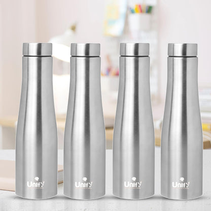 Stainless Steel Water Bottle 1L (Set of 4) | Leak-Proof, Rust-Free, BPA-Free | School, Gym, Travel 4JUPITER 1