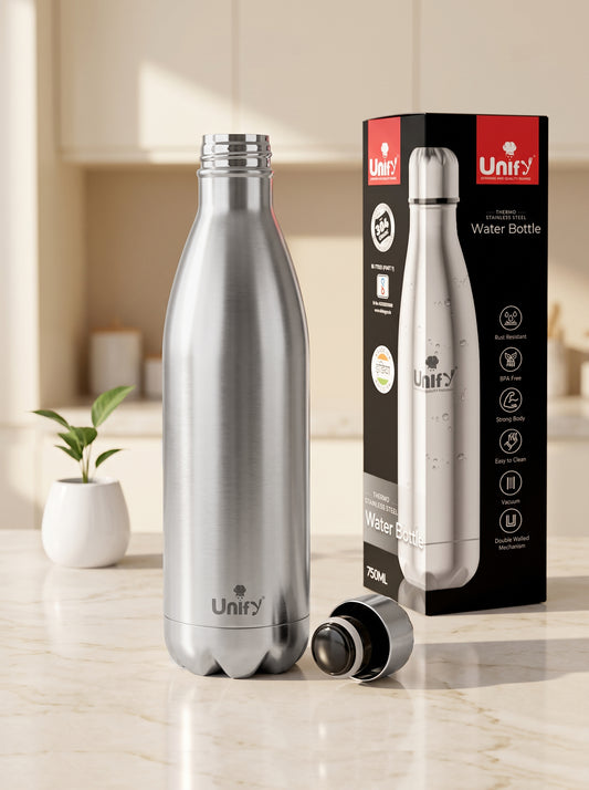 Thermosteel Hot & Cold Water Bottle 750ml | 304 SS Vacuum Flask, 24 Hrs Hot & Cold, Leak & Rust Proof