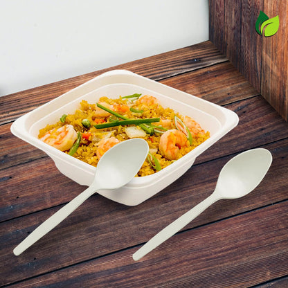 200pc Biodegradable Cornstarch Spoons | Eco-Friendly | PartyCPSPOON2001 4