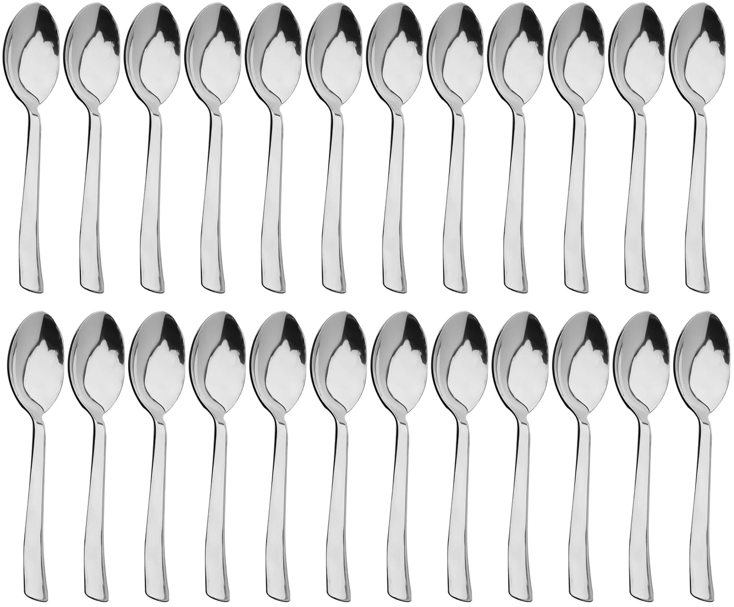 24-Piece Stainless Steel Dinner Spoon Set, 16 cm Mirror Polished Silverware for Home & Kitchen 24PARAGIMPBABY 3