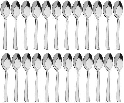 24-Piece Stainless Steel Dinner Spoon Set, 16 cm Mirror Polished Silverware for Home & Kitchen 24PARAGIMPBABY 3