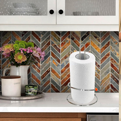 1 Pc Kitchen Napkin & Paper Towel Holder | Chrome Finish, Multipurpose Tissue Roll Stand for Kitchen & Dining, Set of 1
