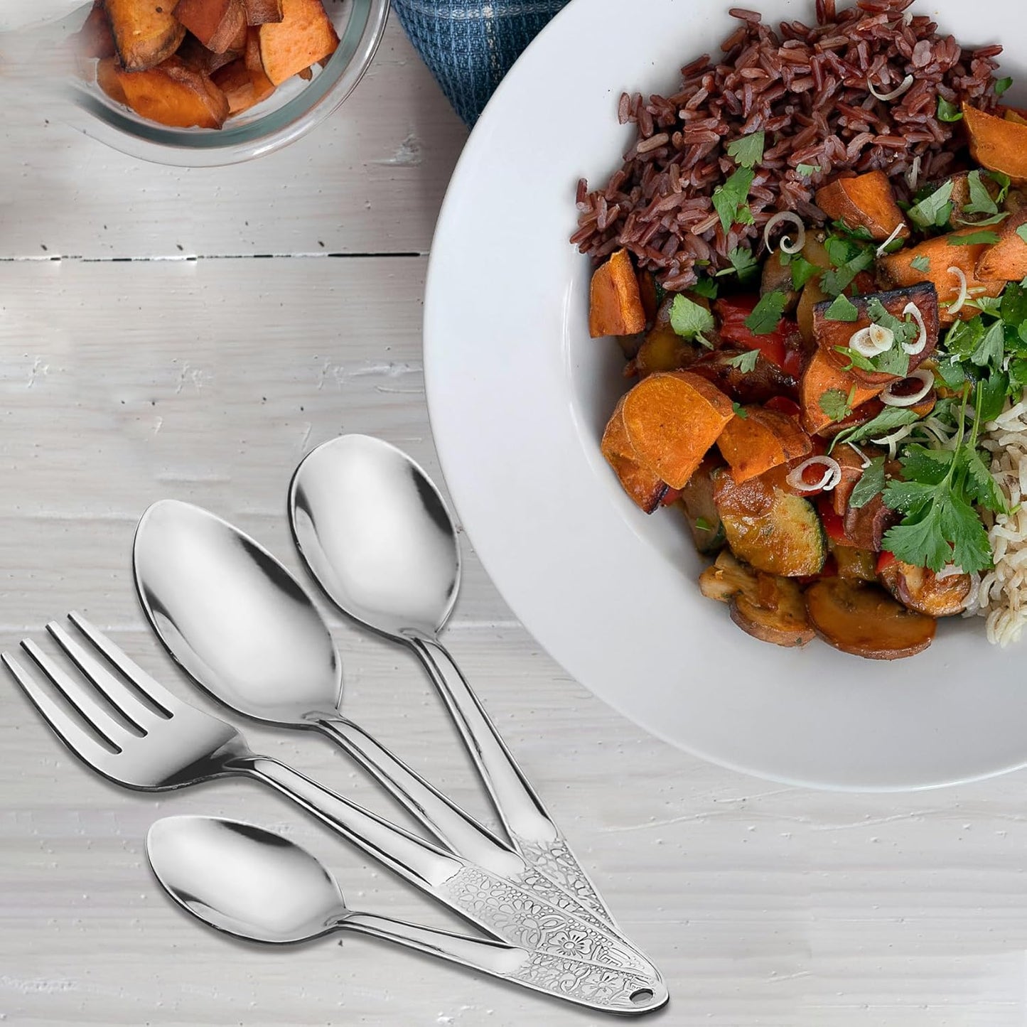 25-Piece Premium Stainless Steel Cutlery Set – 6 Forks, 6 Dinner Spoons, 6 Soup Spoons & 6 Tea Spoons for Stylish DiningPRTY1029PARAG1 3